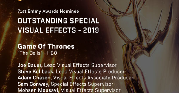 THE THIRD FLOOR » TTF Emmy Award Win 2019 — Outstanding Special Visual  Effects