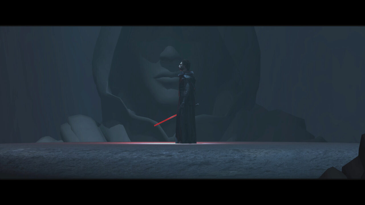 Kylo Ren visits the dark planet of Exegol. Previs image The Third Floor, Inc. © Lucasfilm Ltd. All Rights Reserved.